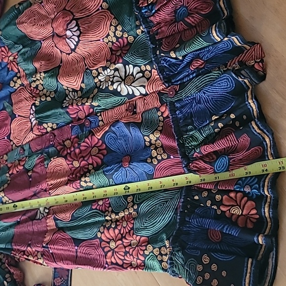 Farm Rio Black Stitched Flowers Long Sleeve Mini Dress - Picture 12 of 13